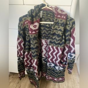 Abercrombie knitted jacket with a hood and two pockets